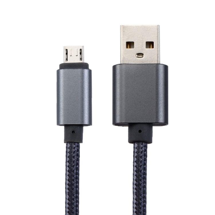 2m Woven Style Metal Head 84 Cores Micro USB to USB 2.0 Data / Charger Cable