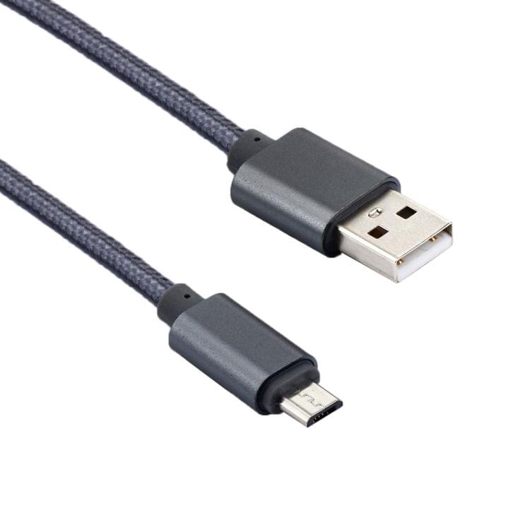 2m Woven Style Metal Head 84 Cores Micro USB to USB 2.0 Data / Charger Cable