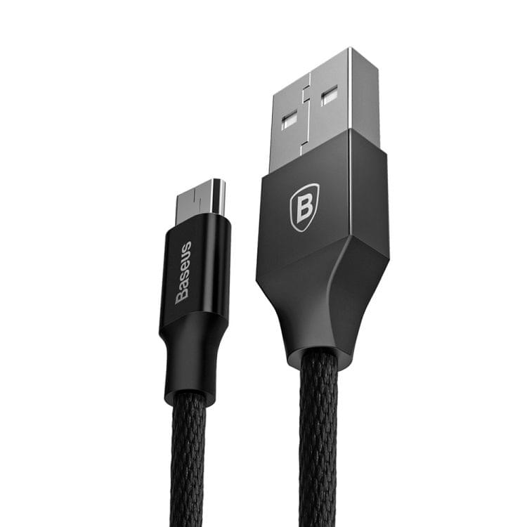 Baseus 1.5m 2A Yiven Cable Woven Style Metal Head Micro USB to USB Data Sync Charging Cable