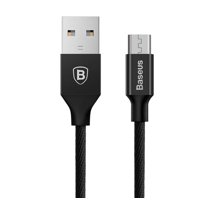 Baseus 1.5m 2A Yiven Cable Woven Style Metal Head Micro USB to USB Data Sync Charging Cable