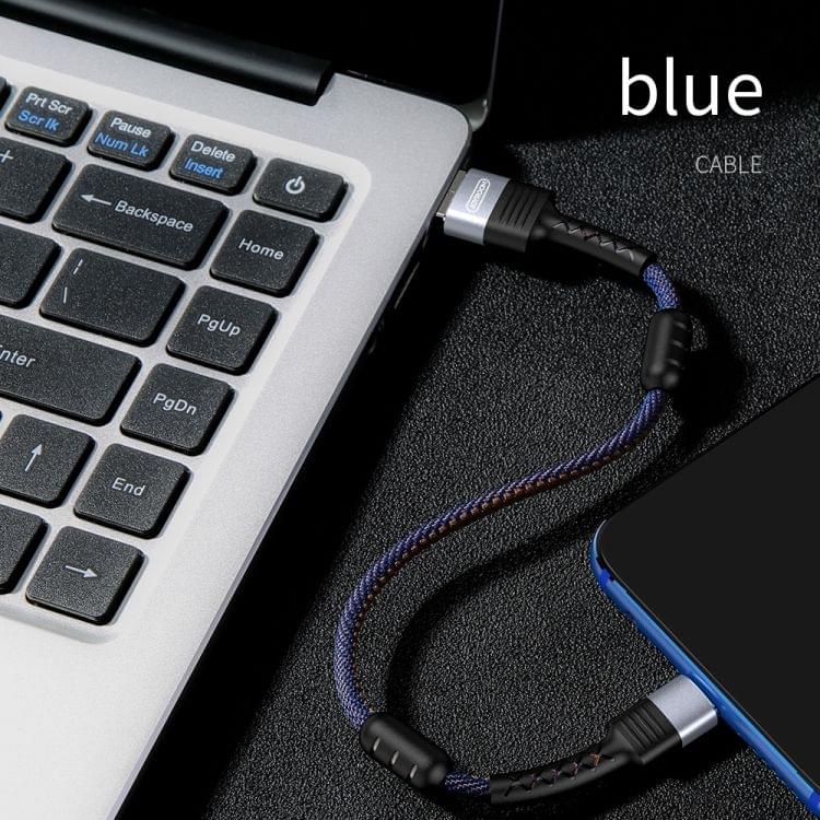 JOYROOM S-M372 USB to Type-C Portable Aluminum Alloy Magnetic Braided Data Cable, 3.4A, Length: 15cm(Black)