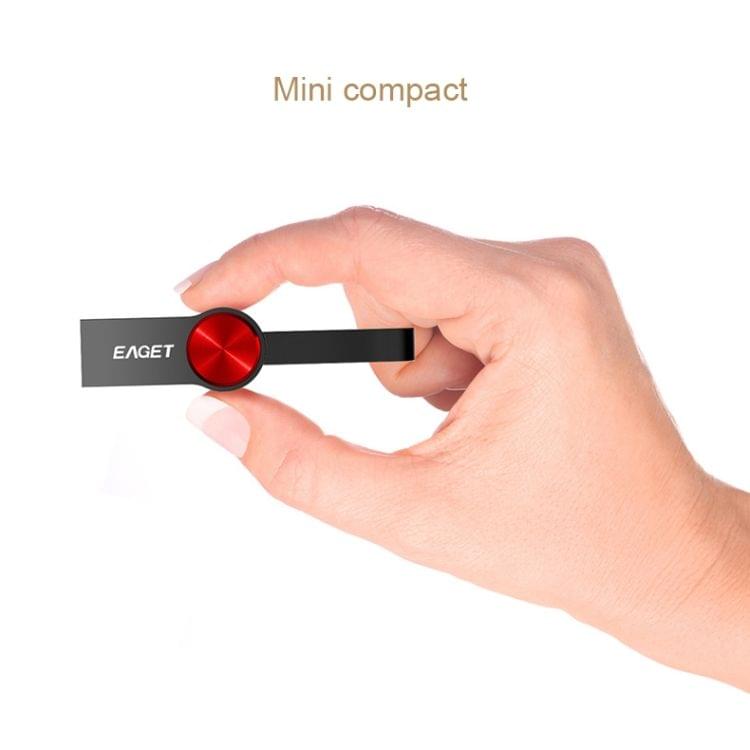 EAGET U80 64GB USB 3.0 Waterproof Shockproof Disc Shape U Disk (Red)