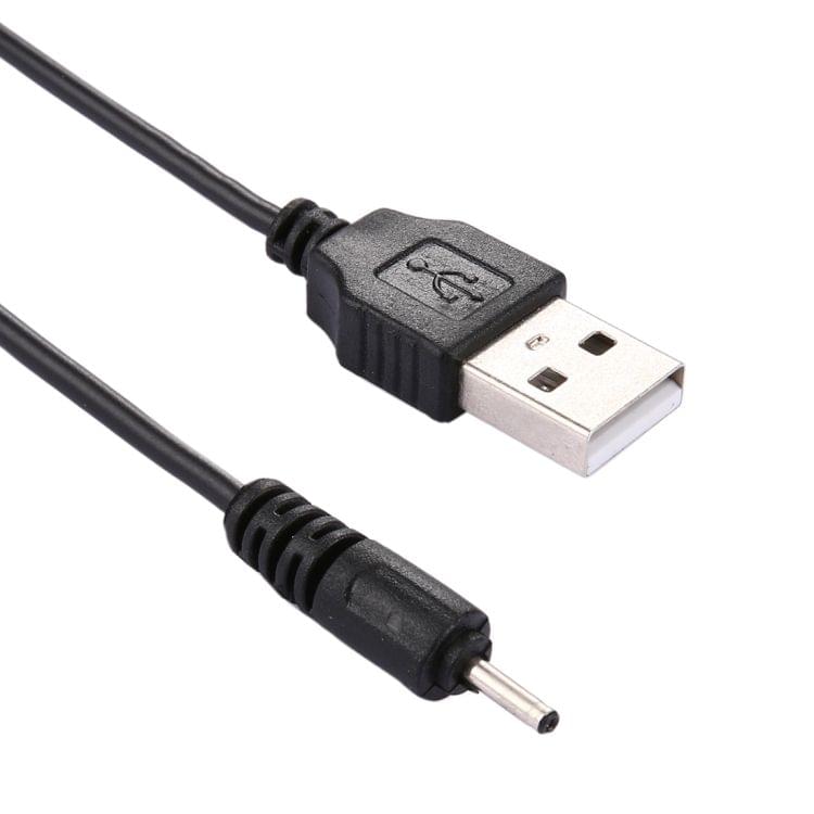 USB to 2.0mm DC Charging Cable, Length: 65cm(Black)