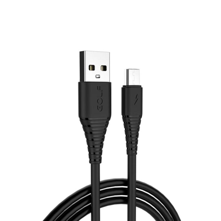 GOLF GC-64m Micro USB to USB 3A Fast Charging USB Data Cable for Galaxy, Huawei, Xiaomi, HTC, Sony and Other Smartphones (Black)