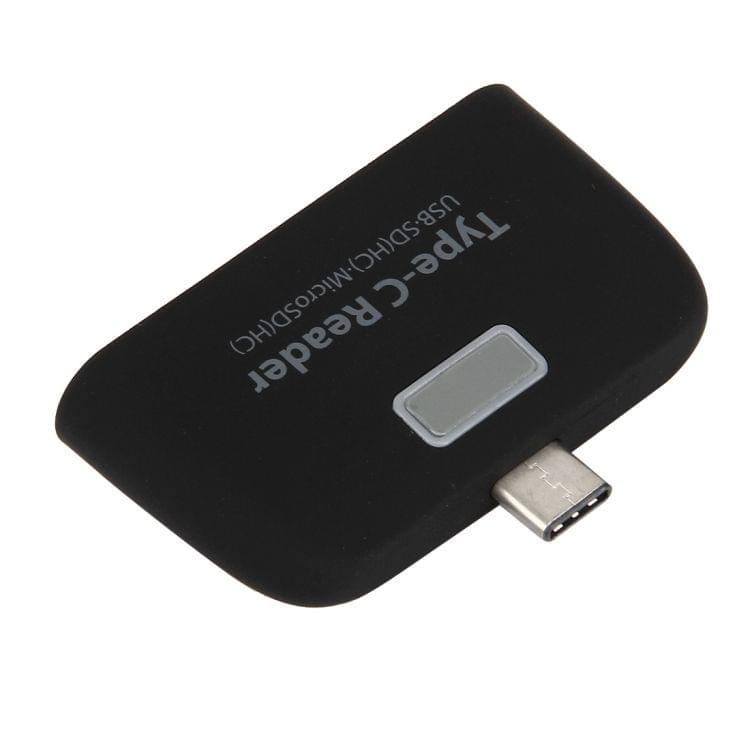 3 in 1 USB-C / Type-C 3.1 to USB 2.0 + Micro USB + SD(HC) + Micro SD Card Reader Adapter for Macbook / Google Chromebook / Nokia N1 / Letv