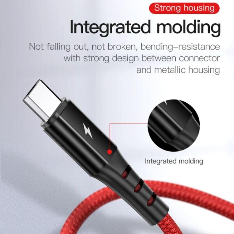 TOTUDESIGN B3BB-013 Hard-edged Series Micro USB + 8 Pin + Type-C / USB-C Charging Cable, Length : 40cm(Black)