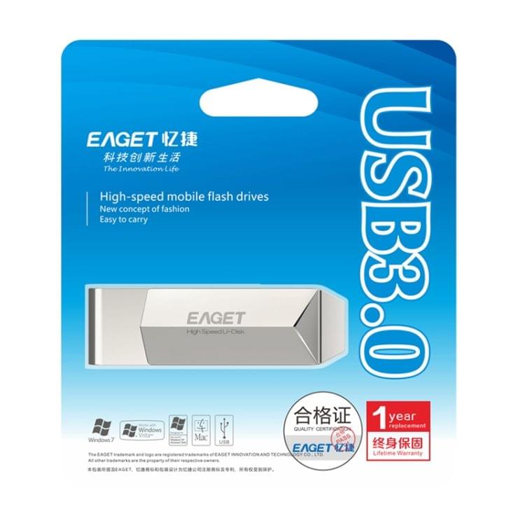 EAGET F70 64GB High-speed USB 3.0 360 Degree Rotating Zinc Alloy U Disk