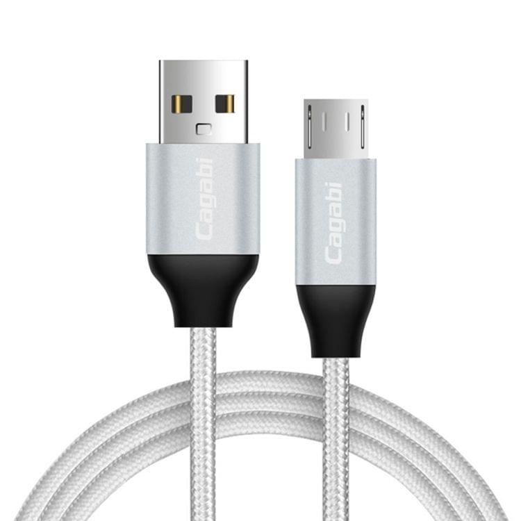 Cagabi N1 1m 2.4A Aviation Aluminum Alloy + Nylon USB to Micro USB Data Sync Fast Charging Cable