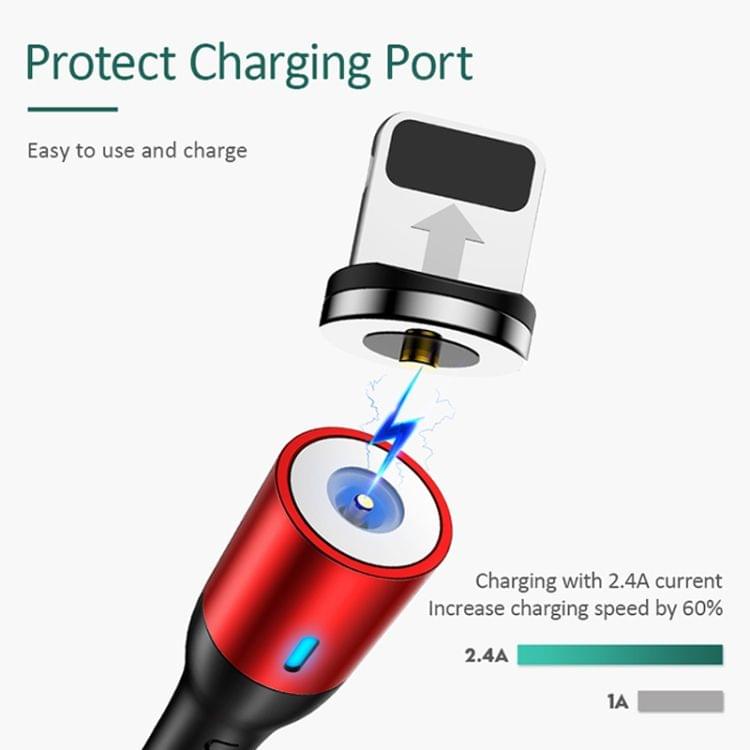 USAMS US-SJ335 U29 2 in 1 Micro USB Charging + Transmission Aluminum Alloy Magnetic Round Connector Data Cable, Length: 1m(Black)