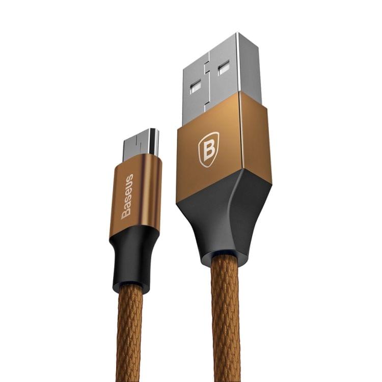 Baseus 1m 2A Yiven Cable Woven Style Metal Head Micro USB to USB Data Sync Charging Cable