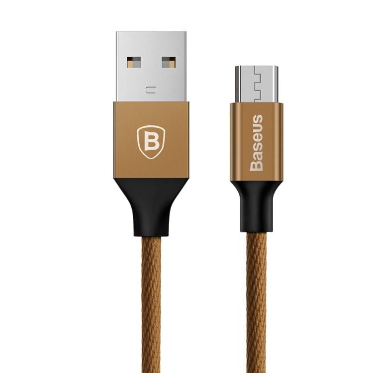 Baseus 1m 2A Yiven Cable Woven Style Metal Head Micro USB to USB Data Sync Charging Cable