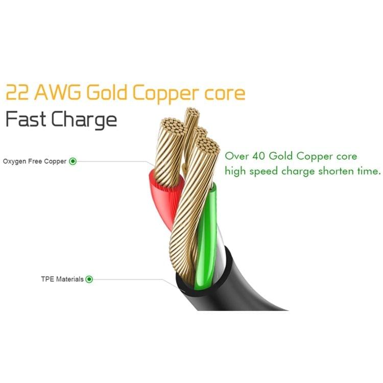 Cagabi T2 1m 2.4A Aviation Aluminum Alloy + TPE USB to USB-C / Type-C Data Sync Fast Charging Cable