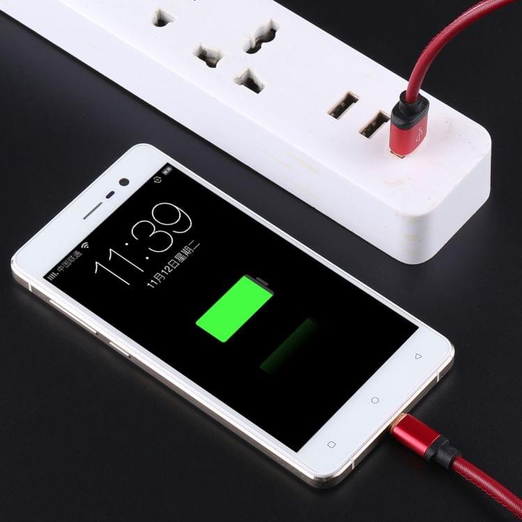 1m USB to Micro USB Leather Data Sync Charging Cable