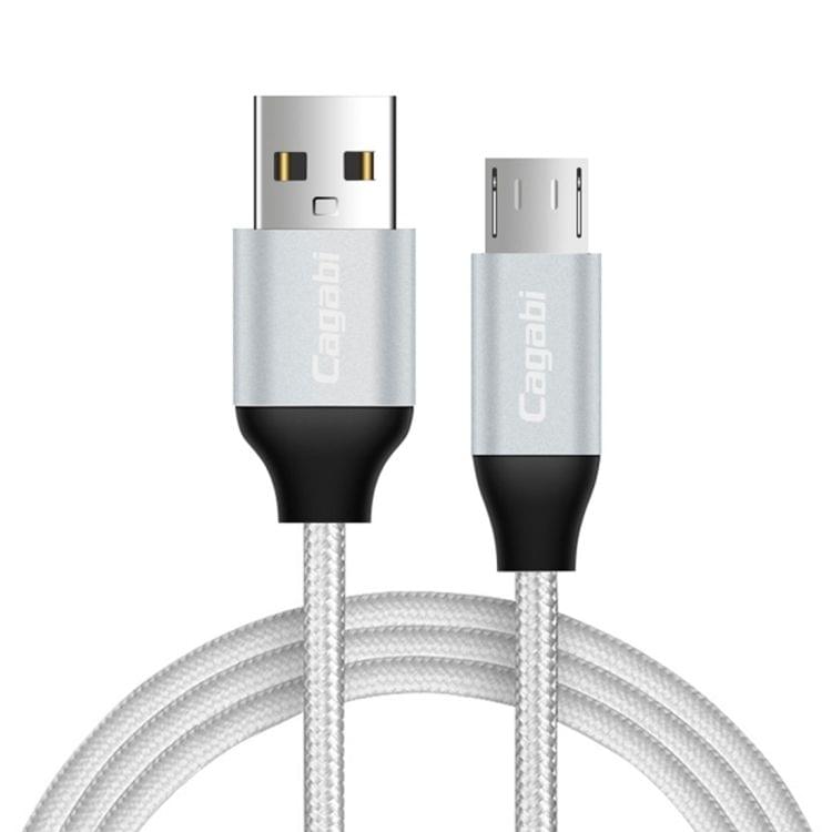 Cagabi N1-2 2m 2.4A Aviation Aluminum Alloy + Nylon Micro USB to USB Data Sync Fast Charging Cable