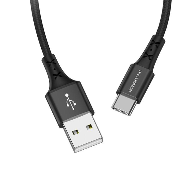 Borofone BX20 USB-C / Type-C to USB 2A Charging Data Cable for Galaxy S8 & S8+ / LG G6 / Huawei P10 & P10 Plus / Xiaomi Mi 6 & Max 2 and other Smartphones (Black)