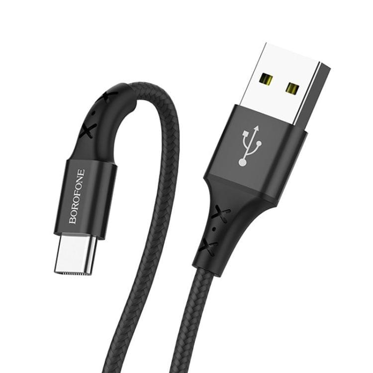Borofone BX20 USB-C / Type-C to USB 2A Charging Data Cable for Galaxy S8 & S8+ / LG G6 / Huawei P10 & P10 Plus / Xiaomi Mi 6 & Max 2 and other Smartphones (Black)