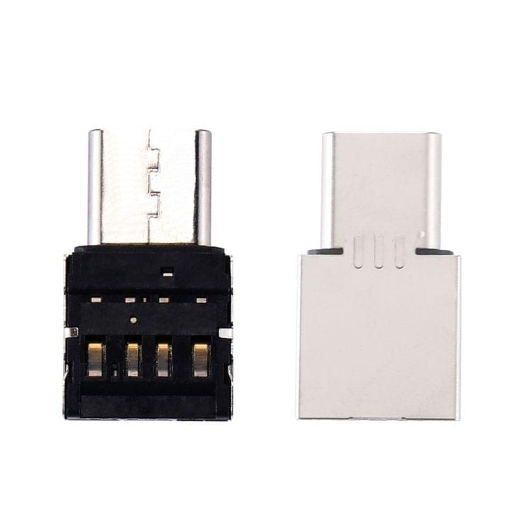 Mini Aluminum Alloy USB-C / Type-C Male to USB Female OTG Adapter Connector