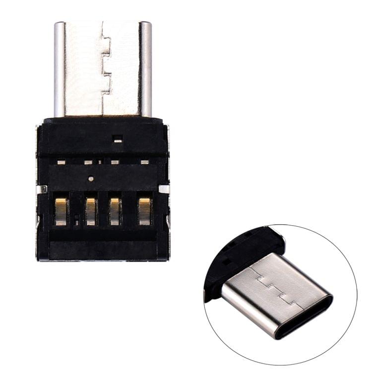 Mini Aluminum Alloy USB-C / Type-C Male to USB Female OTG Adapter Connector