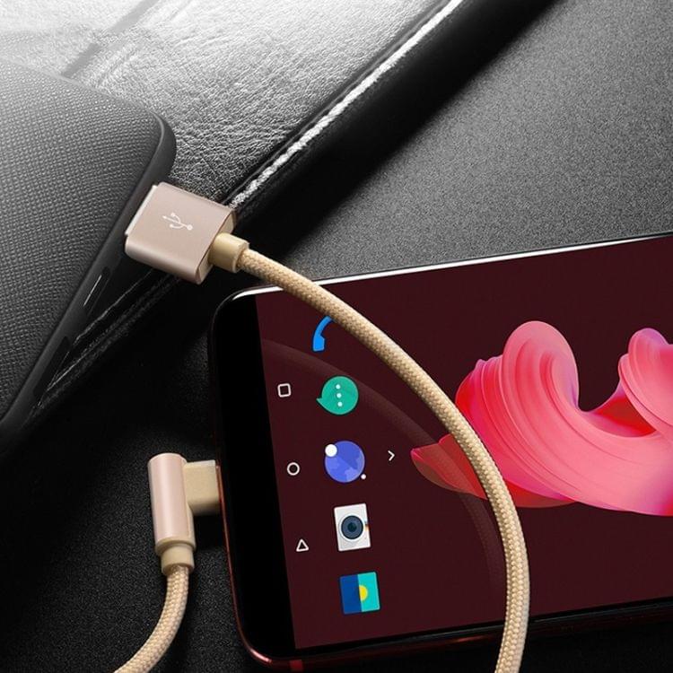 Borofone BX26 USB-C / Type-C to USB Elbow Express Charging Data Cable for Galaxy S8 & S8+ / LG G6 / Huawei P10 & P10 Plus / Xiaomi Mi 6 & Max 2 and other Smartphones (Gold)