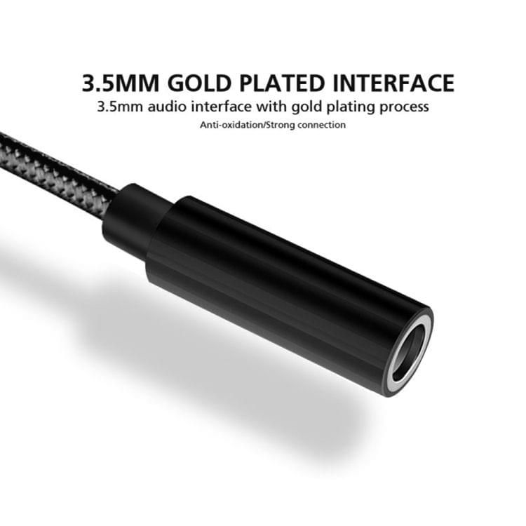 YAOMAISI Q16 10cm 3.5mm Audio Female to USB-C / Type-C Male Adapter Converter