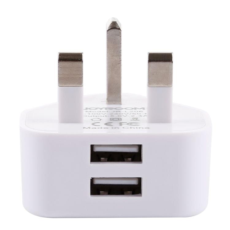 JOYROOM JR-L206 Portable 5V/3.4A(2.4A/1A) Dual USB Port Smart Quick Charge Travel Charger