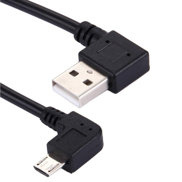 27cm 90 Degree Left Angle Micro USB to 90 Degree Left Angle USB Data / Charging Cable