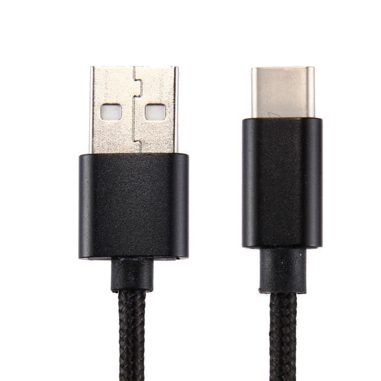 Knit Texture USB to USB-C / Type-C Data Sync Charging Cable, Cable Length: 2m, 3A Total Output, 2A Transfer Data