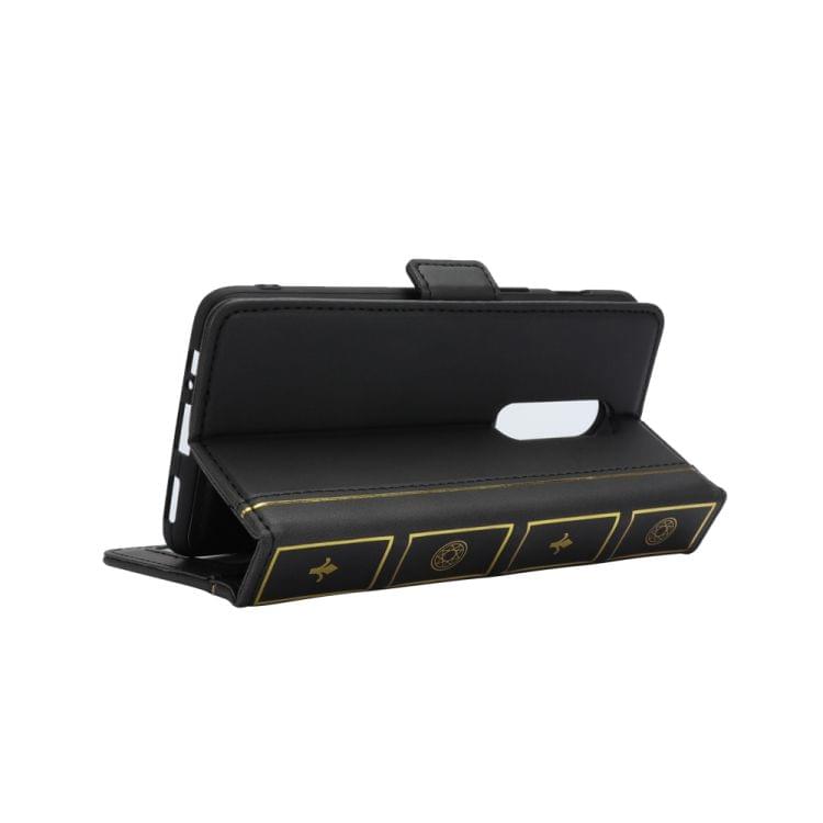 Bible Style Business Horizontal Flip Leather Case for OnePlus 6, with Card Slots & Photo Frame & Holder & Wallet (Black)