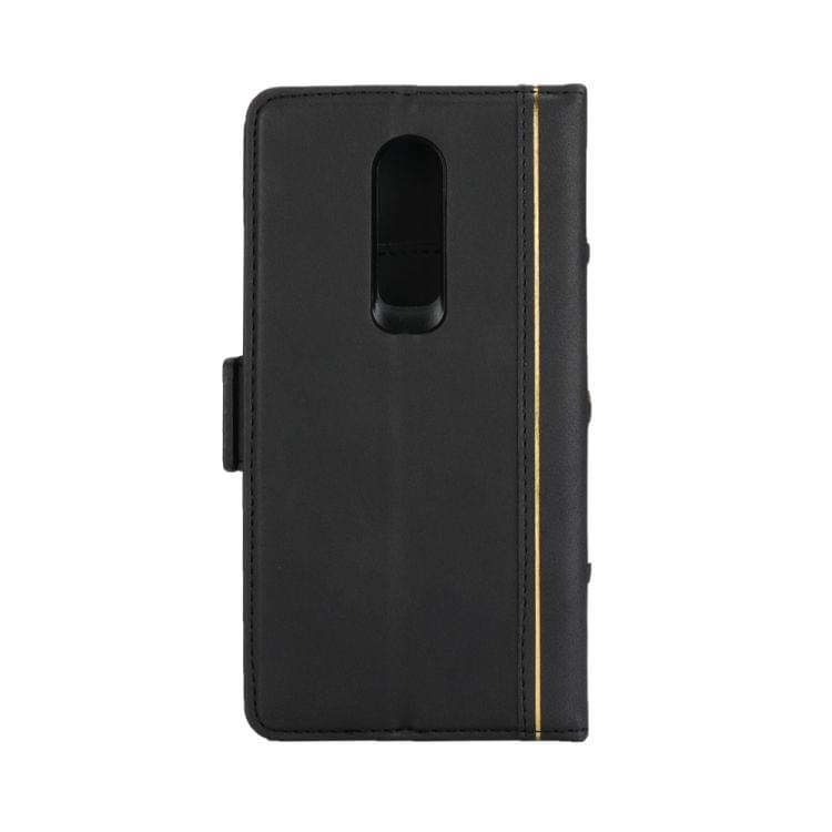 Bible Style Business Horizontal Flip Leather Case for OnePlus 6, with Card Slots & Photo Frame & Holder & Wallet (Black)