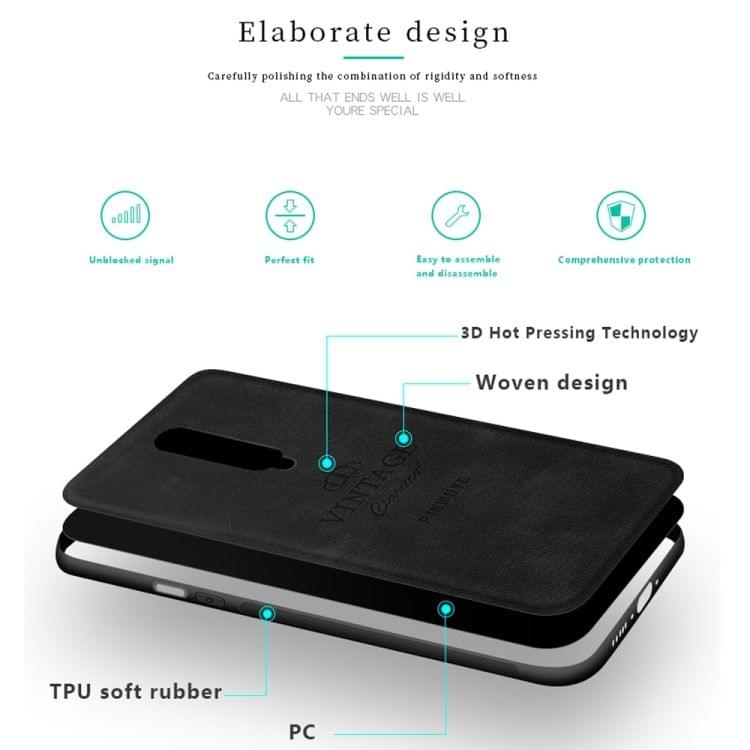 PINWUYO Shockproof Waterproof Full Coverage PC + TPU + Skin Protective Case for OnePlus 7 Pro(Black)