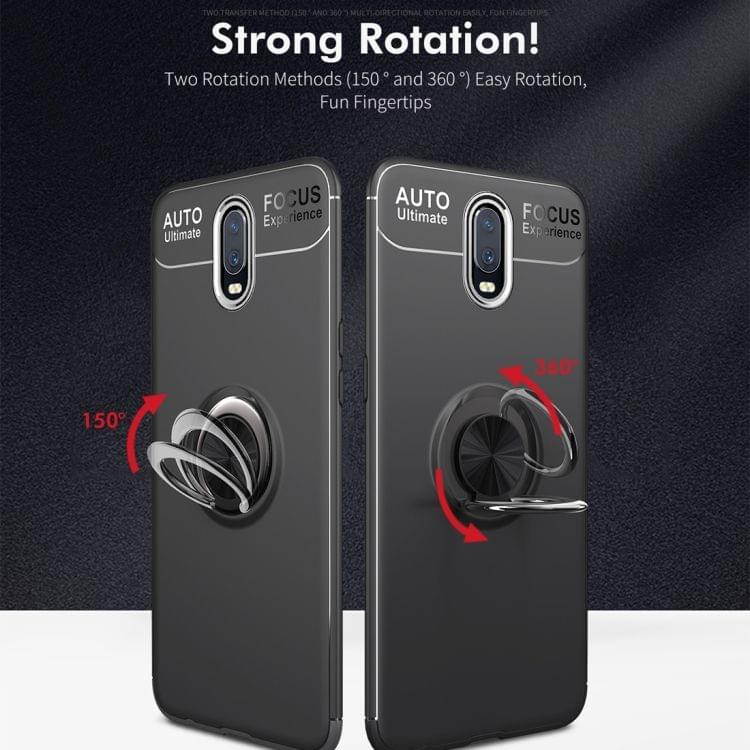 lenuo Shockproof TPU Case for OnePlus 7, with Invisible Holder (Black)