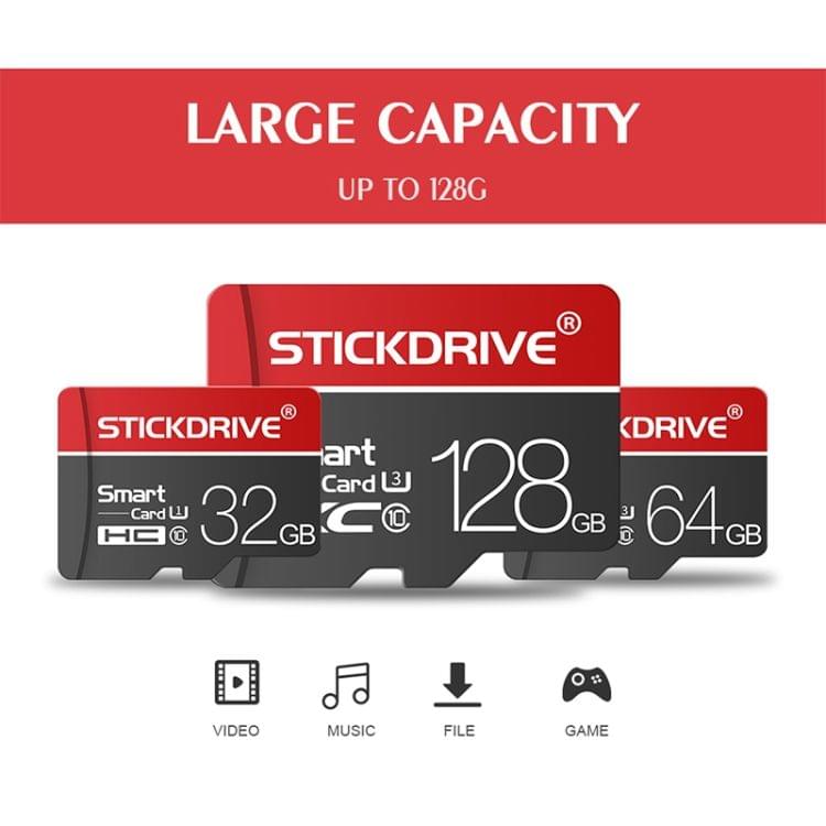STICKDRIVE 32GB U1 White Line Red and Black TF(Micro SD) Memory Card