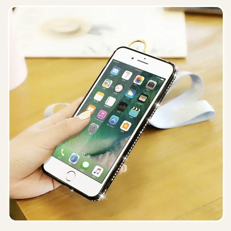 Fashion Cloth Texture TPU Protective Case with Wristband & Holder & Lanyard For Redmi Note 7(Butterfly Flower Red Pattern)