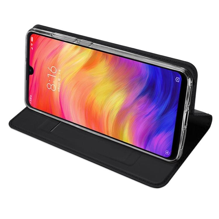 DUX DUCIS Skin Pro Series Horizontal Flip PU + TPU Leather Case for Xiaomi Redmi Note 7 & Note 7 Pro, with Holder & Card Slots (Black)