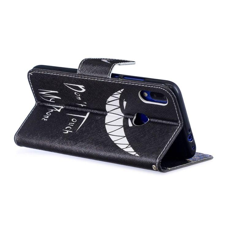 Colored Drawing Smirk Pattern Horizontal Flip Leather Case for Xiaomi Redmi Note 7 / Redmi Note 7 Pro, with Holder & Card Slots & Wallet