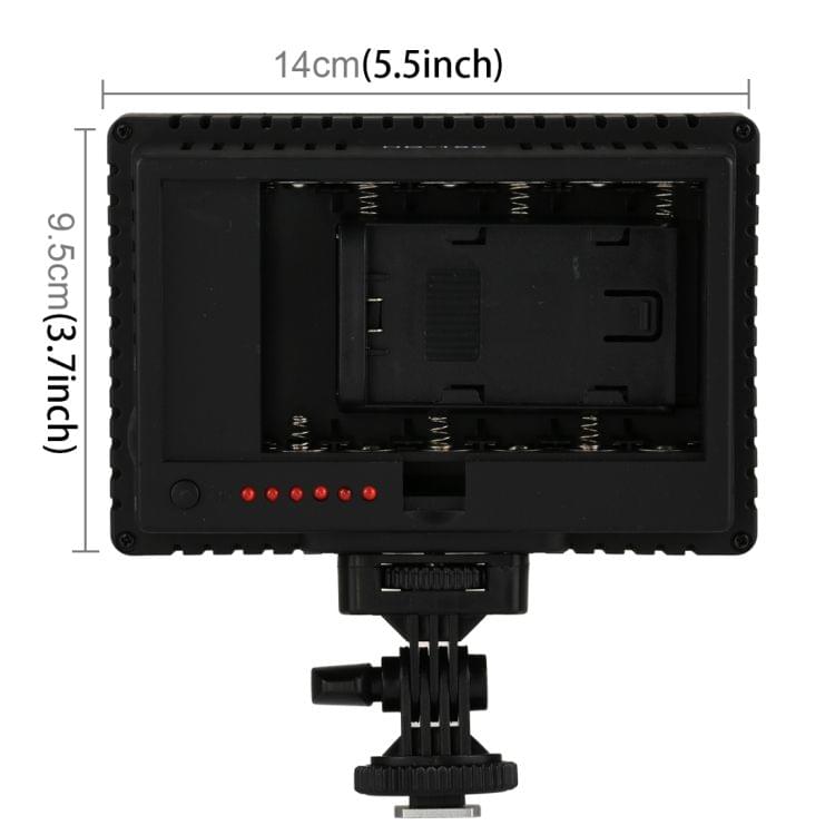 HD-160 White Light LED Video Light on-Camera Photography Lighting Fill Light for Canon, Nikon, DSLR Camera with 3 Filter Plates