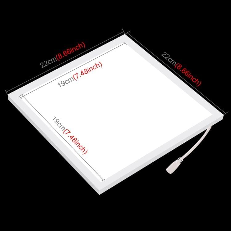 PULUZ Mini LED Photography Shadowless Light Lamp Panel Pad + Studio Shooting Tent Box, Acrylic Material, 20cm x 20cm Effective Area