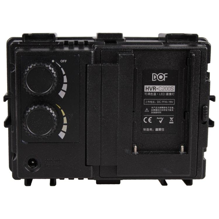 DOF 200 LEDs Video Light / Headlight Wedding Photography Lights / Interview Fill Light Lamp for SLR Camera (C200S)(Black)