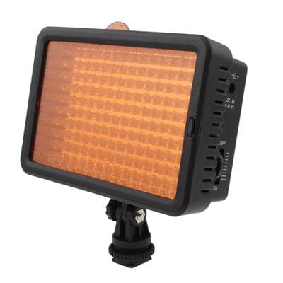 160 LED Video Light with Two Color Temperature Transparent Films (Tawny / White), US Plug(Black)