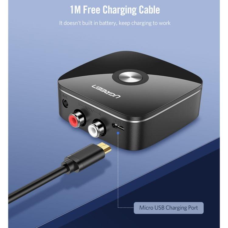 UGREEN CM106 3.5mm AUX + 2 RCA Interface Bluetooth 4.1 Wireless Bluetooth Receiver