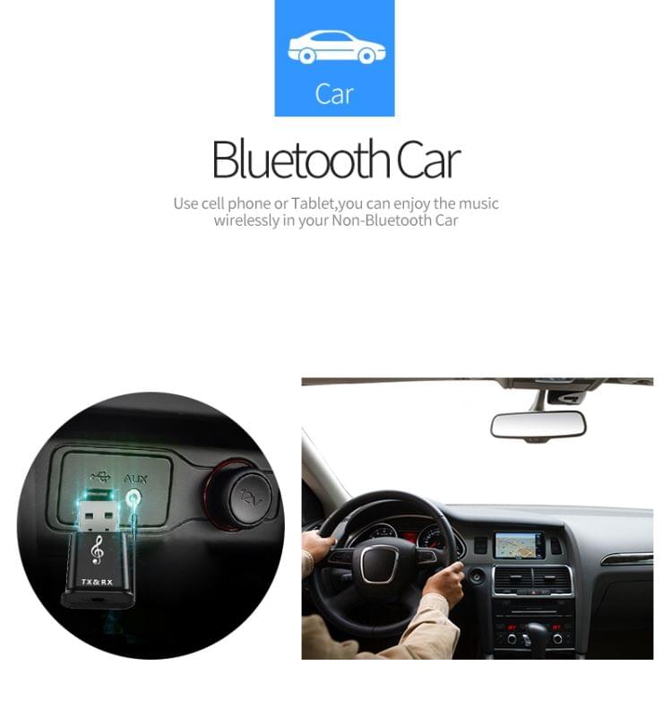 MSD168 2 in 1 Bluetooth Transmitter Receiver Mini 3.5mm AUX Stereo Wireless Bluetooth 5.0 Adapter For Car TV PC MP3