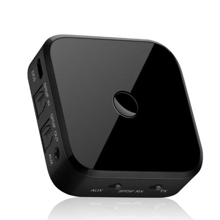 Bluetooth 5.0 Ffiber Optic Bluetooth Receiver CSR8670 Bluetooth Transmitter 2 in 1 Supports APTX black