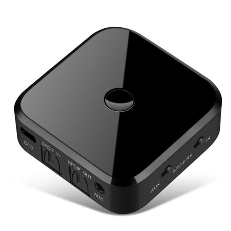 Bluetooth 5.0 Ffiber Optic Bluetooth Receiver CSR8670 Bluetooth Transmitter 2 in 1 Supports APTX black