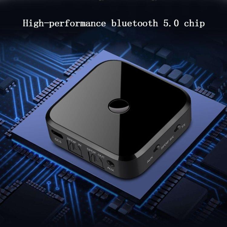 Bluetooth 5.0 Ffiber Optic Bluetooth Receiver CSR8670 Bluetooth Transmitter 2 in 1 Supports APTX black