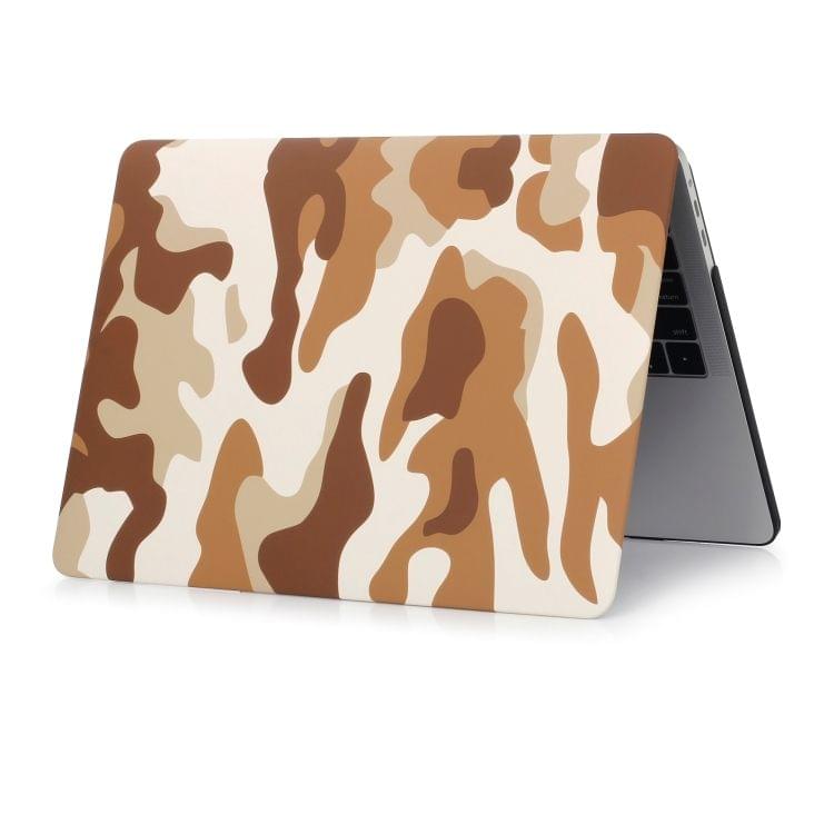 Brown Camouflage Pattern Laptop Water Decals PC Protective Case for MacBook Pro 13.3 inch A1989 (2018)