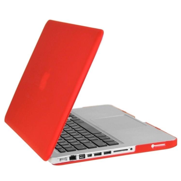 ENKAY for Macbook Pro 13.3 inch (US Version) / A1278 Hat-Prince 3 in 1 Frosted Hard Shell Plastic Protective Case with Keyboard Guard & Port Dust Plug(Red)