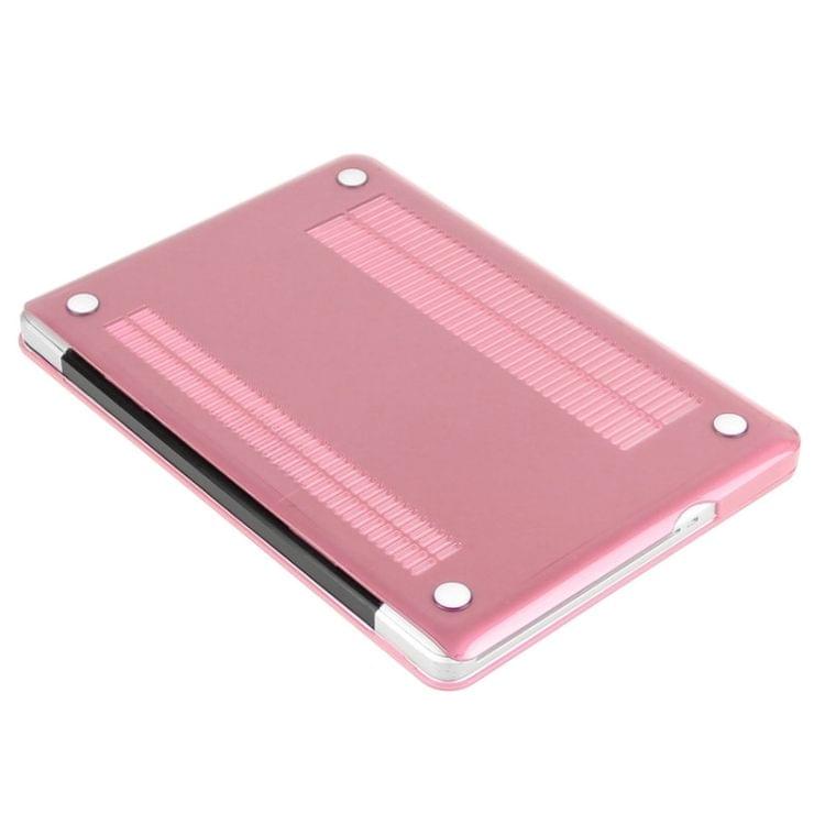 ENKAY for Macbook Pro 15.4 inch (US Version) / A1286 Hat-Prince 3 in 1 Crystal Hard Shell Plastic Protective Case with Keyboard Guard & Port Dust Plug(Pink)