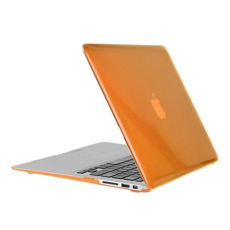 ENKAY for Macbook Air 13.3 inch (US Version) / A1369 / A1466 Hat-Prince 3 in 1 Crystal Hard Shell Plastic Protective Case with Keyboard Guard & Port Dust Plug(Orange)