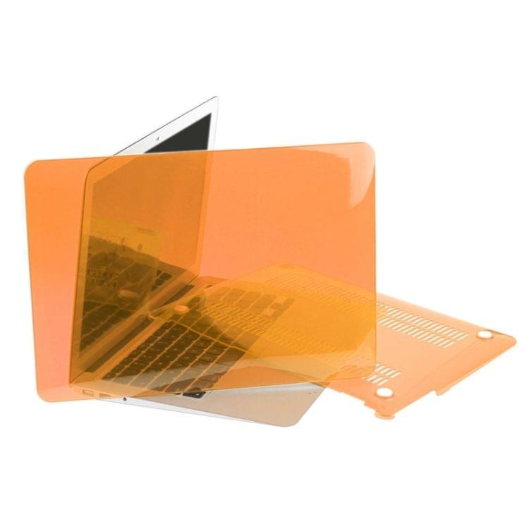 ENKAY for Macbook Air 13.3 inch (US Version) / A1369 / A1466 Hat-Prince 3 in 1 Crystal Hard Shell Plastic Protective Case with Keyboard Guard & Port Dust Plug(Orange)