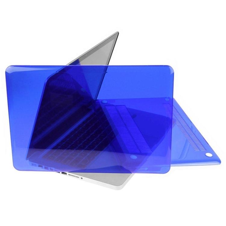 ENKAY for Macbook Pro 15.4 inch (US Version) / A1286 Hat-Prince 3 in 1 Crystal Hard Shell Plastic Protective Case with Keyboard Guard & Port Dust Plug(Dark Blue)